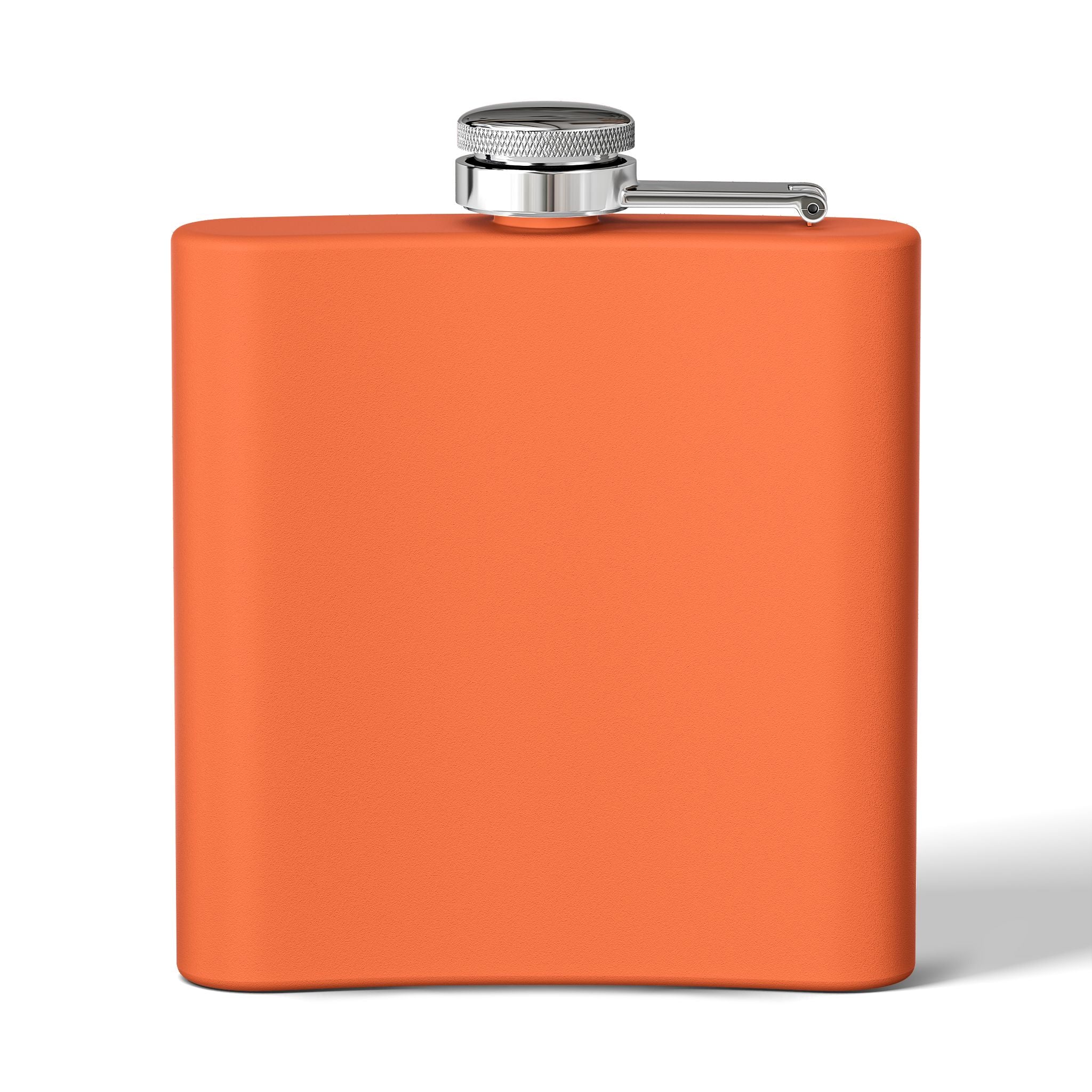 Flask — "drink mfka drink" Stainless Steel 6oz Hip Flask with Cocktail Moon Design