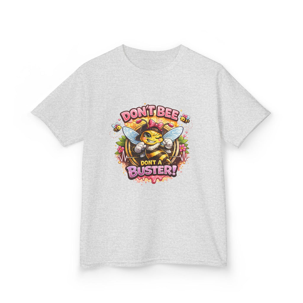 Kids T‑Shirt — "Don't Bee a Buster" Cute Bee Graphic Preschool Tee