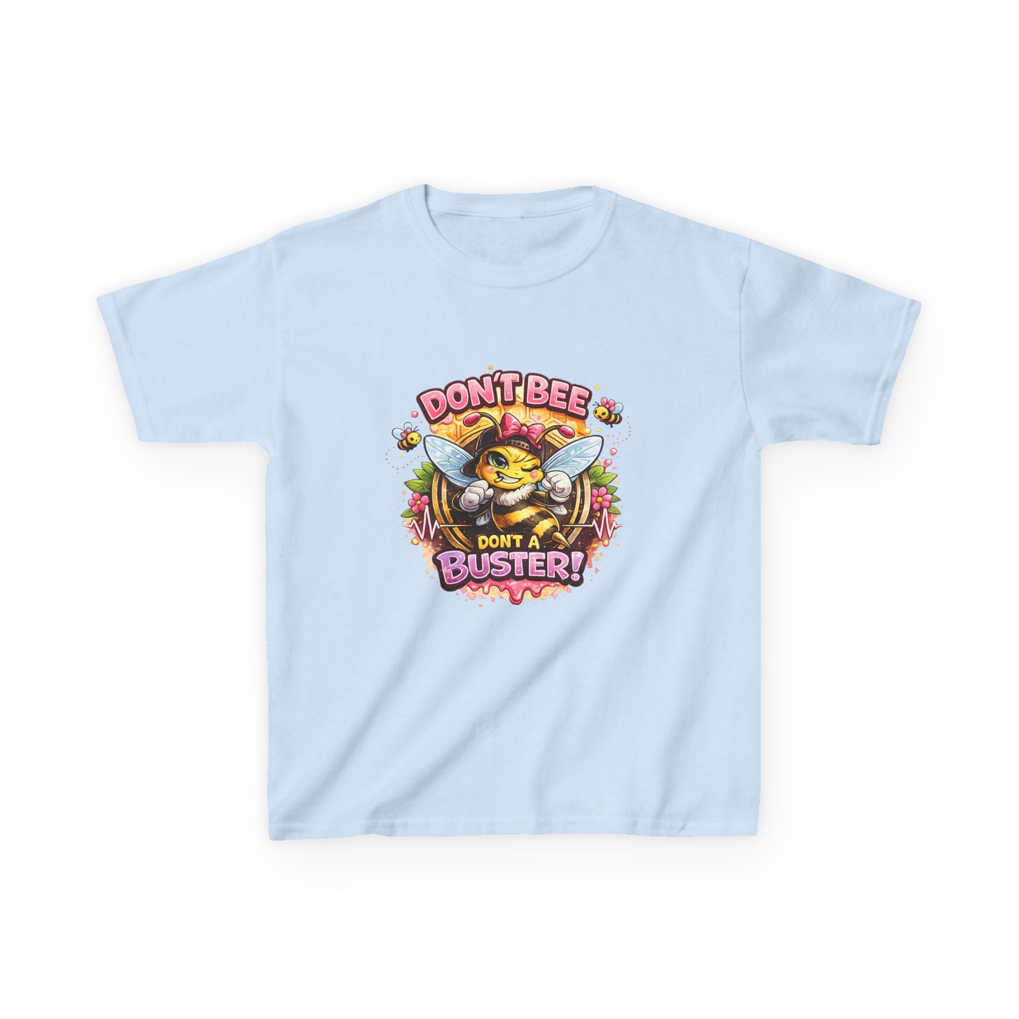 Kids T‑Shirt — "Don't Bee a Buster" Cute Bee Graphic Preschool Tee