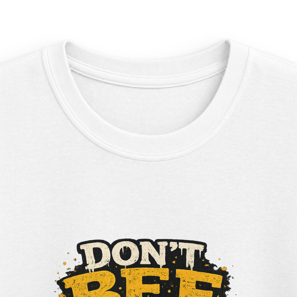 Kids Tee — "Don't Bee a Buster" Funny Bee Graphic Shirt for Children