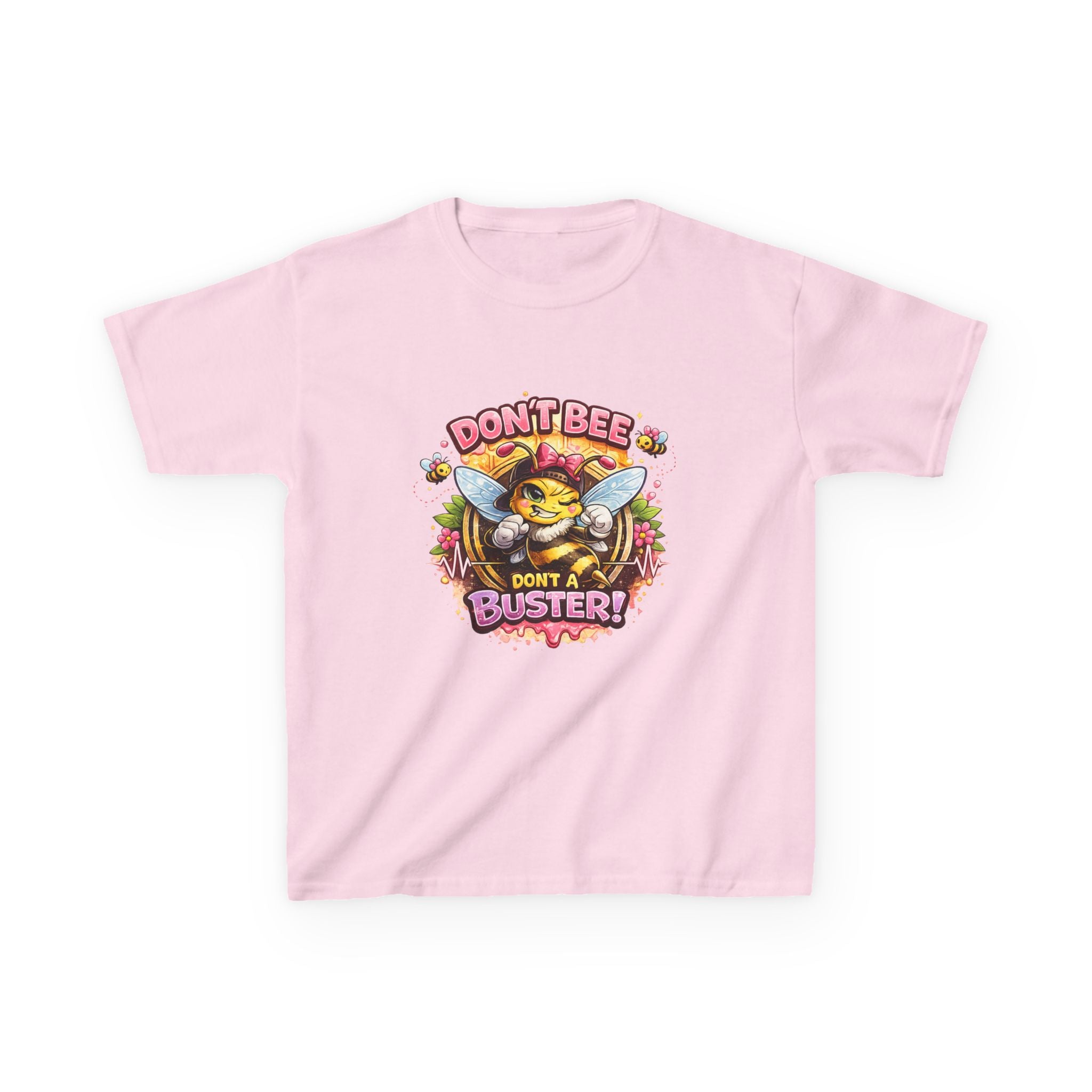 Kids T‑Shirt — "Don't Bee a Buster" Cute Bee Graphic Preschool Tee