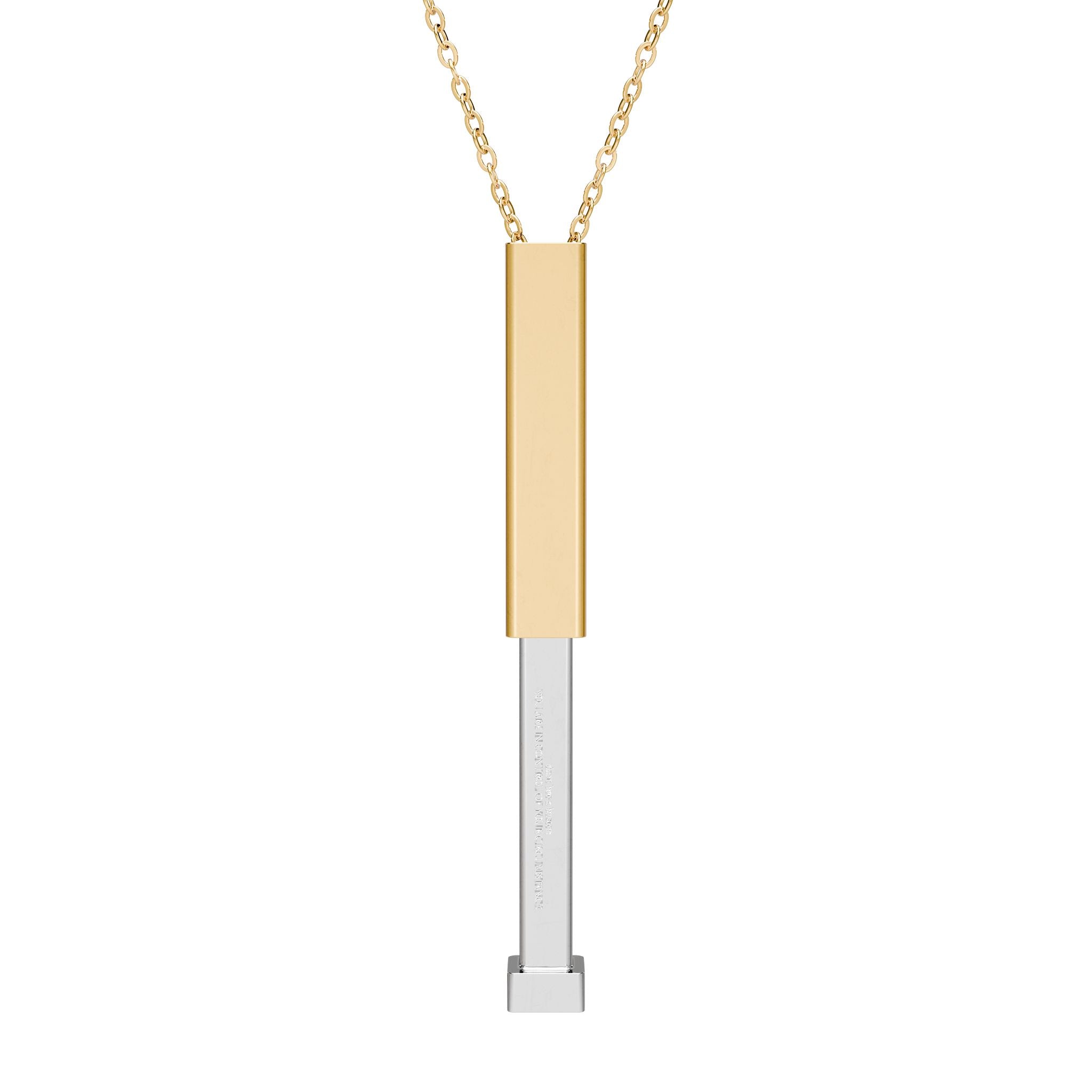 Hidden Message(you are in control of your circumstance) Sliding Bar Necklace —