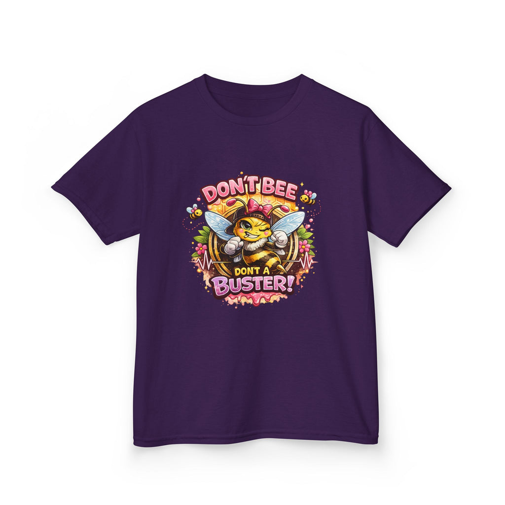 Kids T‑Shirt — "Don't Bee a Buster" Cute Bee Graphic Preschool Tee