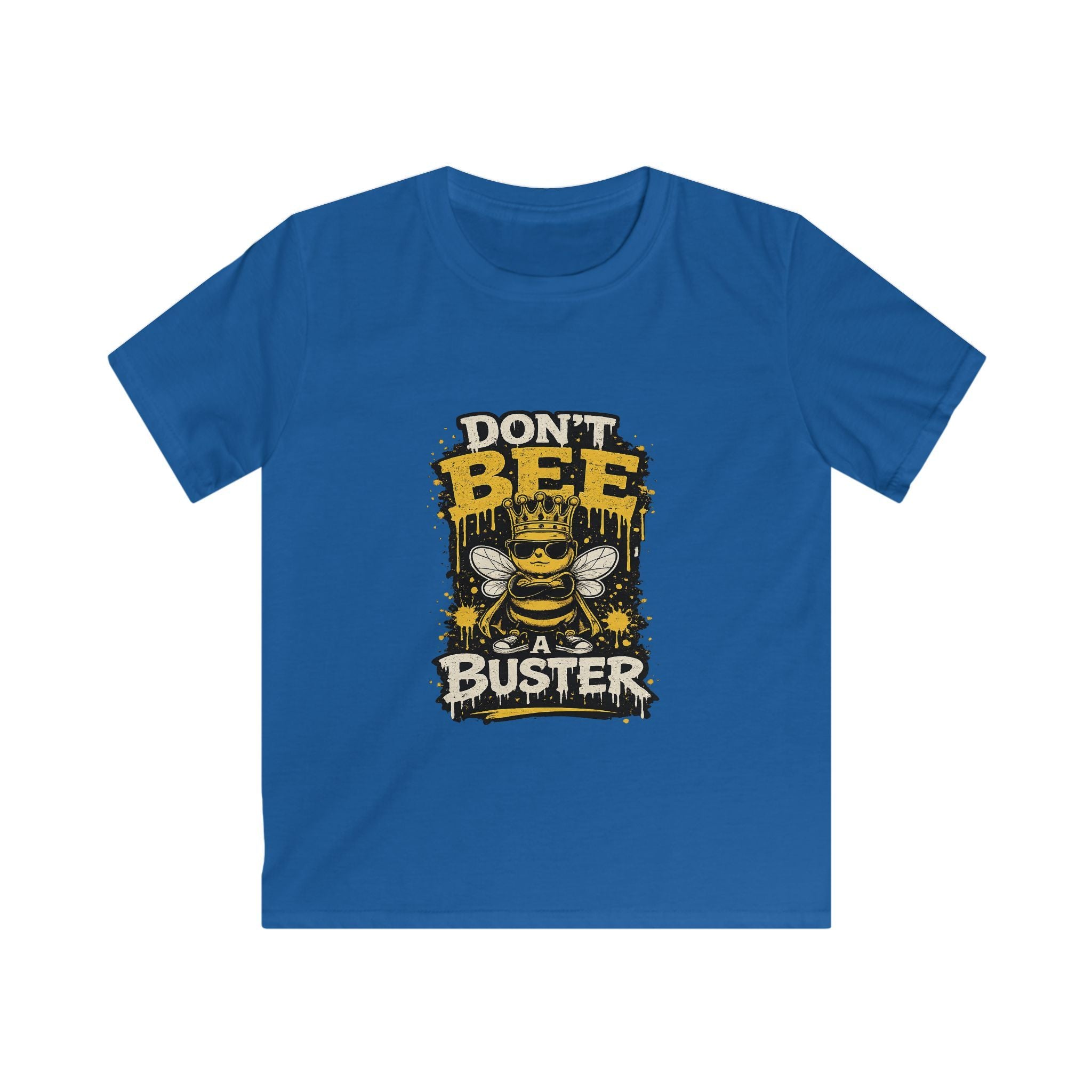 Kids Tee — "Don't Bee a Buster" Funny Bee Graphic Shirt for Children