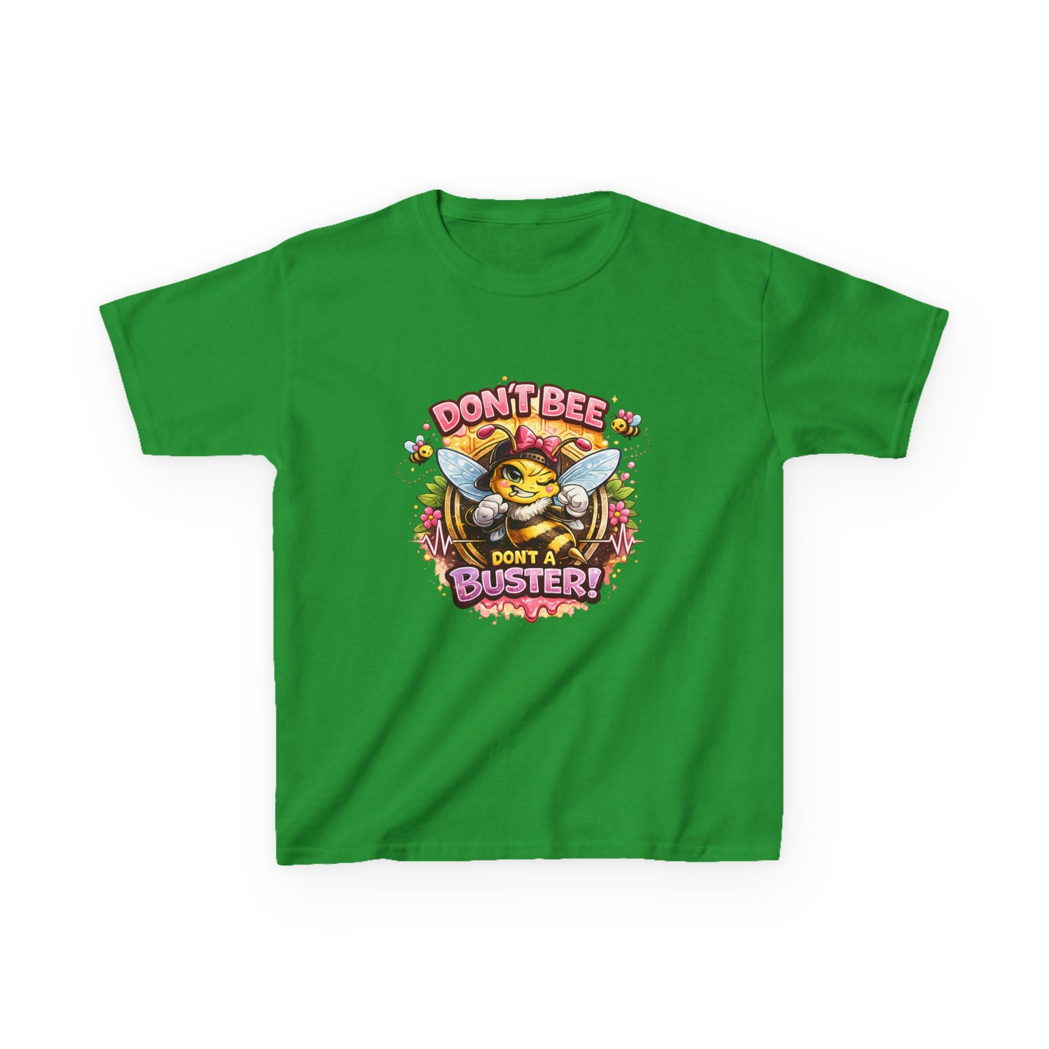 Kids T‑Shirt — "Don't Bee a Buster" Cute Bee Graphic Preschool Tee
