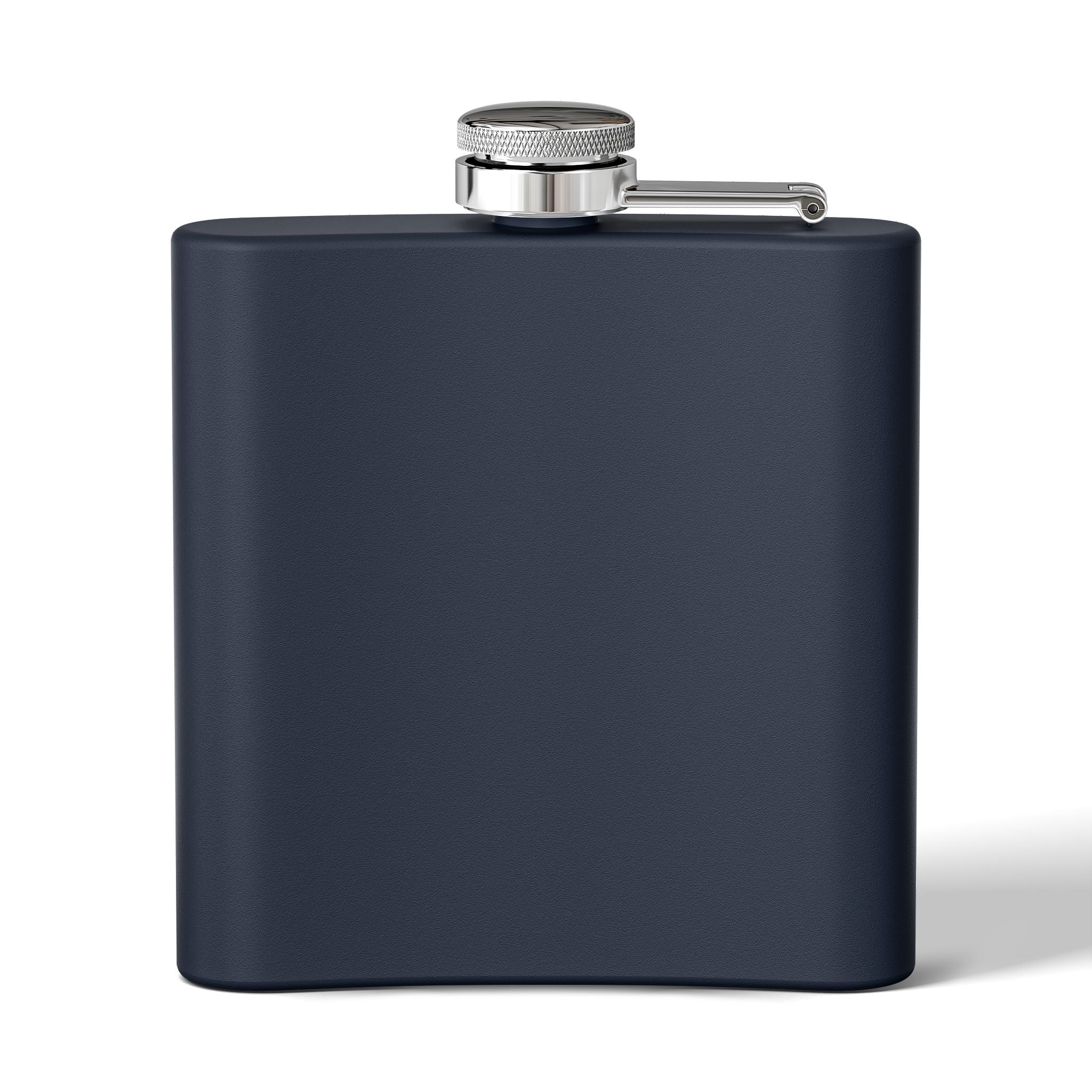Flask — "drink mfka drink" Stainless Steel 6oz Hip Flask with Cocktail Moon Design