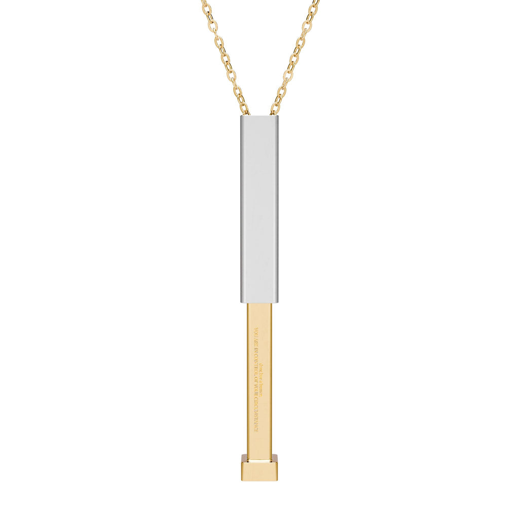 Hidden Message(you are in control of your circumstance) Sliding Bar Necklace —