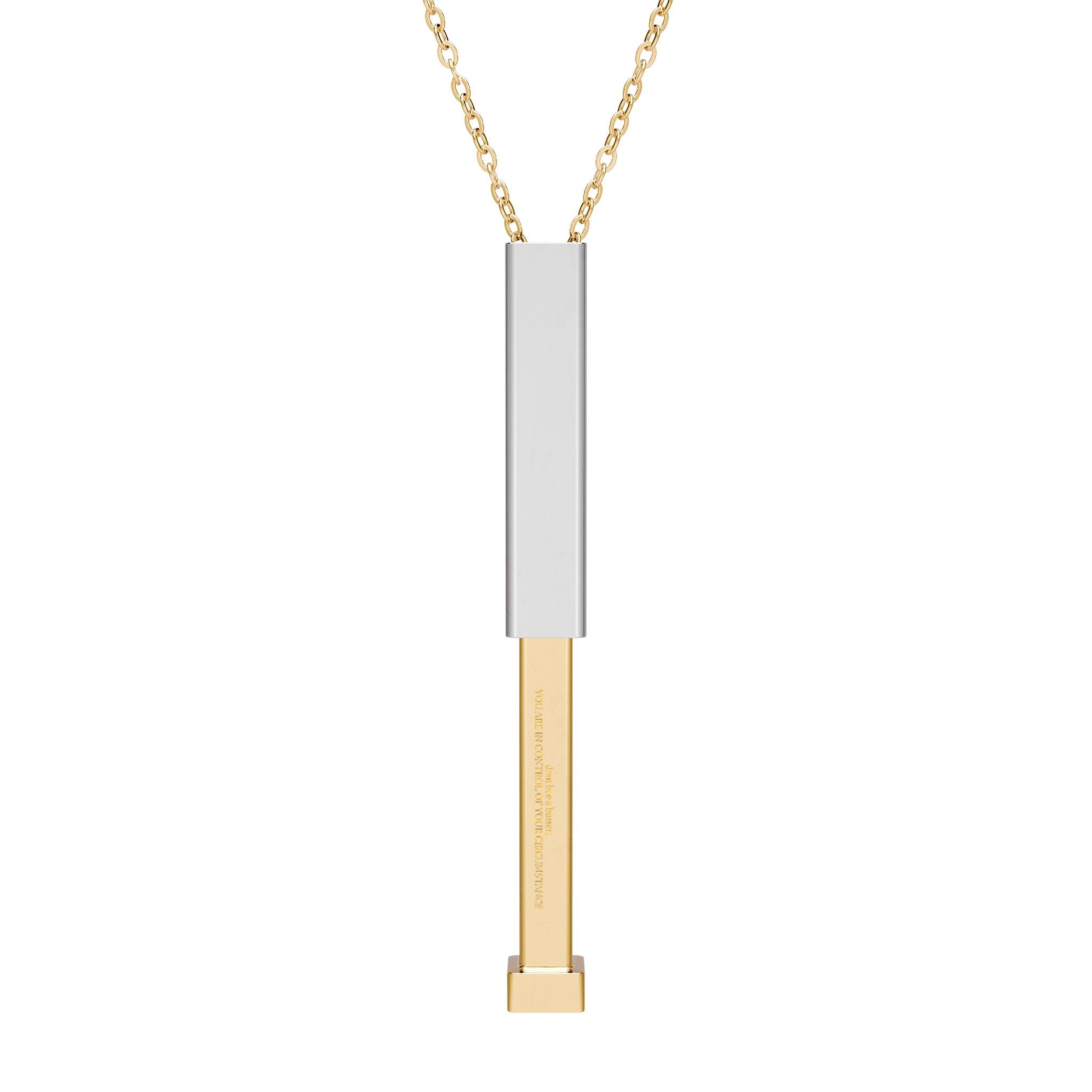 Hidden Message(you are in control of your circumstance) Sliding Bar Necklace —