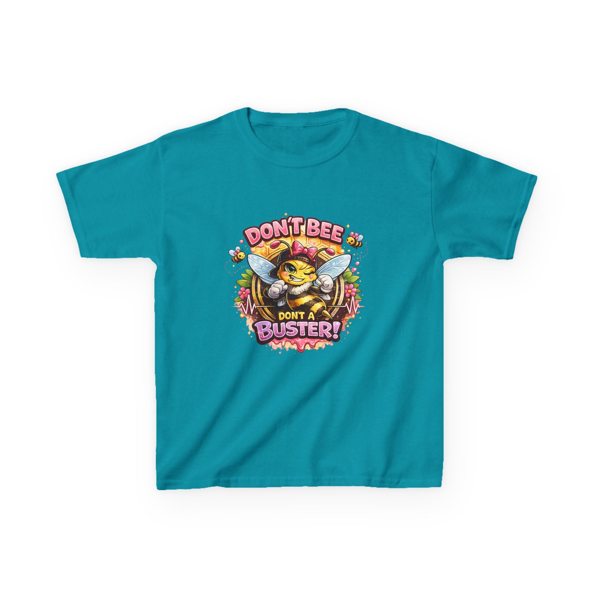 Kids T‑Shirt — "Don't Bee a Buster" Cute Bee Graphic Preschool Tee