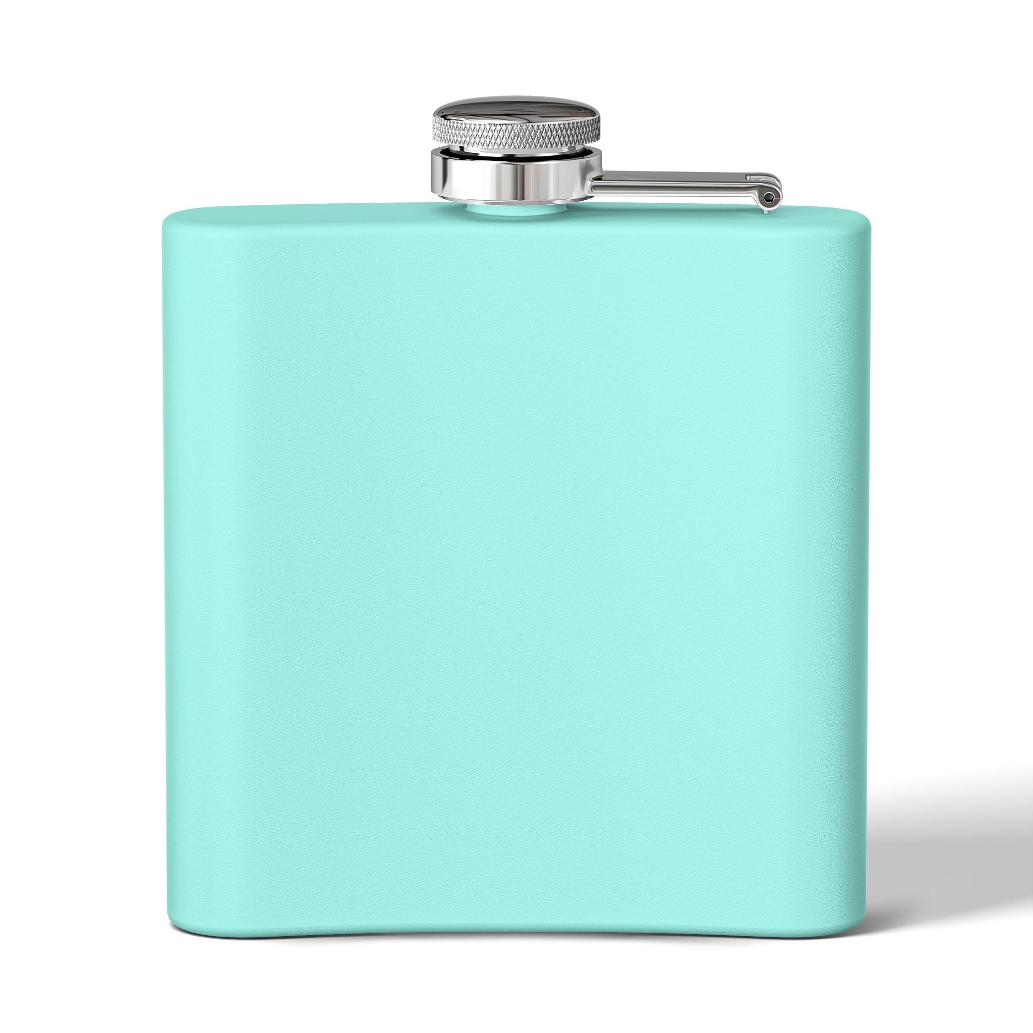Flask — "drink mfka drink" Stainless Steel 6oz Hip Flask with Cocktail Moon Design