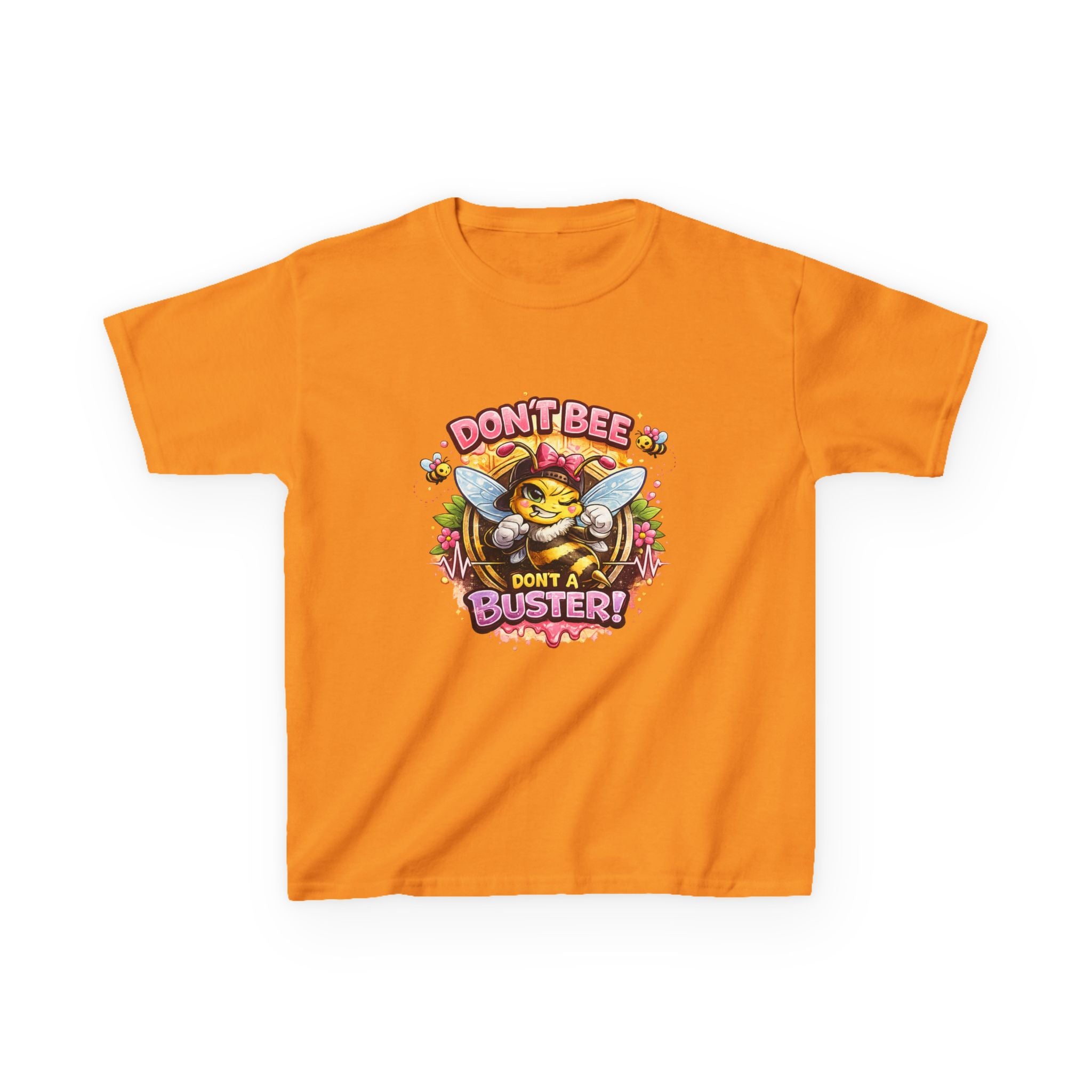 Kids T‑Shirt — "Don't Bee a Buster" Cute Bee Graphic Preschool Tee