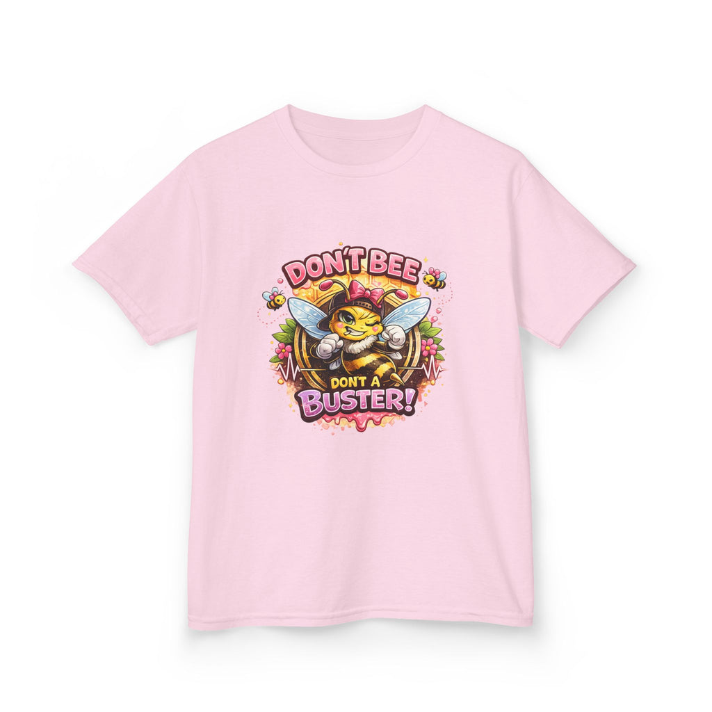 Kids T‑Shirt — "Don't Bee a Buster" Cute Bee Graphic Preschool Tee