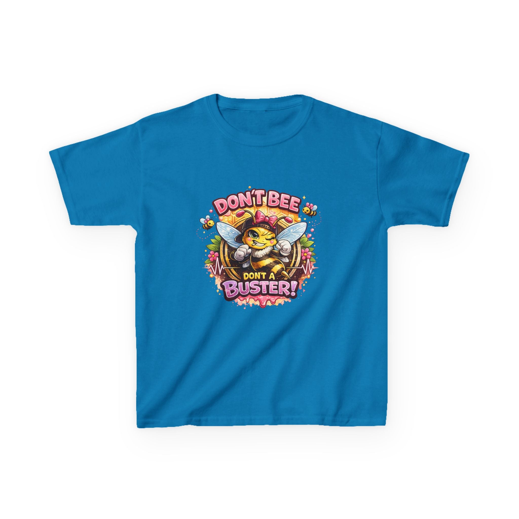 Kids T‑Shirt — "Don't Bee a Buster" Cute Bee Graphic Preschool Tee