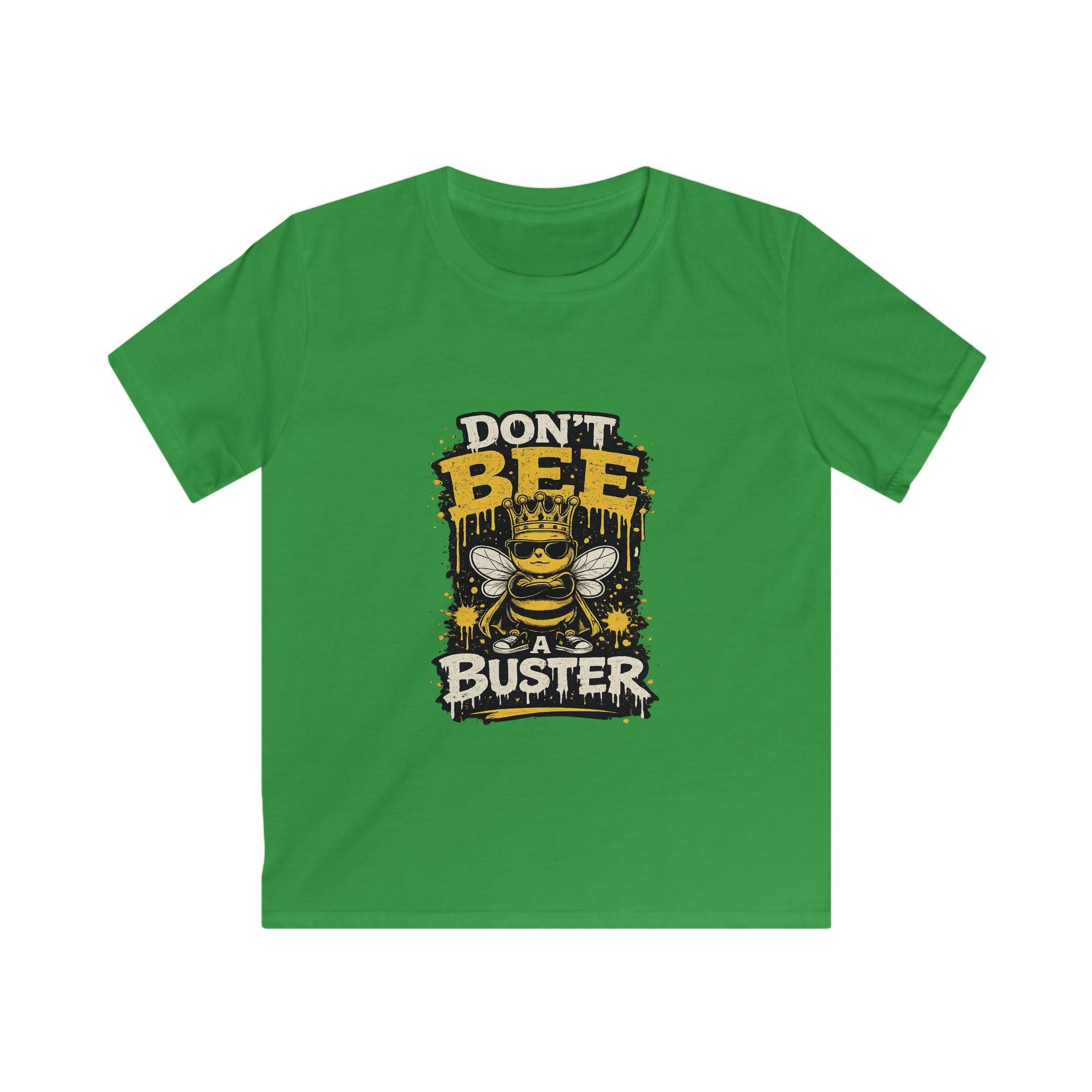 Kids Tee — "Don't Bee a Buster" Funny Bee Graphic Shirt for Children