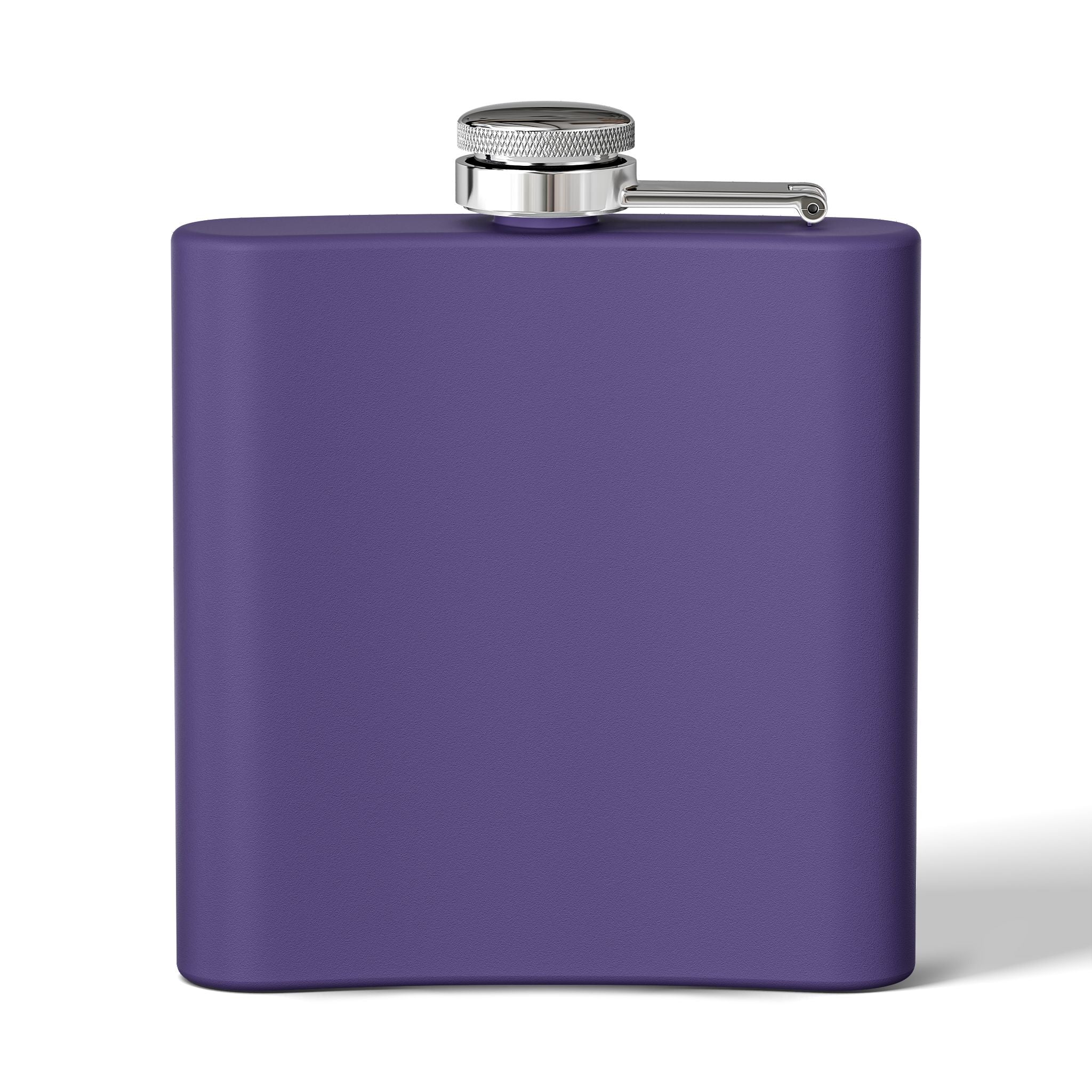 Flask — "drink mfka drink" Stainless Steel 6oz Hip Flask with Cocktail Moon Design