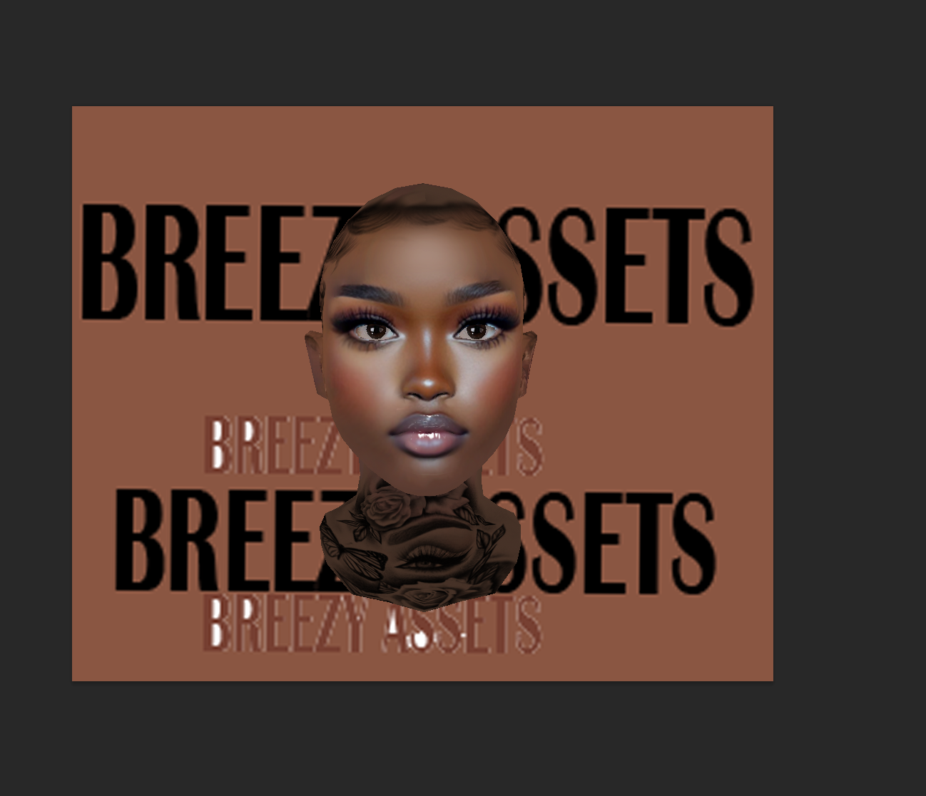 🤎 Kayliah | Premium Melanin Female Face Skin